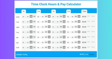 Weekly-Time-Clock-Hours-and-Pay-Calculator